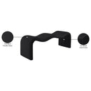 Meridian Willow Black Chenille Fabric Bench IMAGE 11