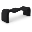  Color_Black -- Willow Black Chenille Fabric Upholstered Bench IMAGE 1