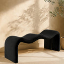  Color_Black -- Willow Black Chenille Fabric Upholstered Bench IMAGE 2