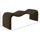  Color_Brown -- Willow Brown Chenille Fabric Upholstered Bench IMAGE 10