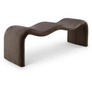  Color_Brown -- Willow Brown Chenille Fabric Upholstered Bench IMAGE 1