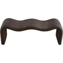 Meridian Willow Brown Chenille Fabric Bench IMAGE 5