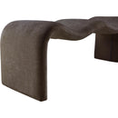  Color_Brown -- Willow Brown Chenille Fabric Upholstered Bench IMAGE 6