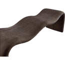 Meridian Willow Brown Chenille Fabric Bench IMAGE 7