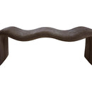 Meridian Willow Brown Chenille Fabric Bench IMAGE 8