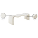  Color_Cream -- Willow Cream Chenille Fabric Upholstered Bench IMAGE 11