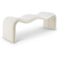 Color_Cream -- Willow Cream Chenille Fabric Upholstered Bench IMAGE 1