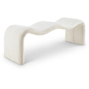  Color_Cream -- Willow Cream Chenille Fabric Upholstered Bench IMAGE 1