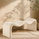 Meridian Willow Cream Chenille Fabric Bench IMAGE 2