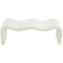  Color_Cream -- Willow Cream Chenille Fabric Upholstered Bench IMAGE 5