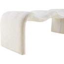  Color_Cream -- Willow Cream Chenille Fabric Upholstered Bench IMAGE 6