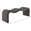  Color_Grey -- Willow Grey Chenille Fabric Upholstered Bench IMAGE 10
