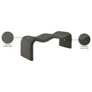 Meridian Willow Grey Chenille Fabric Bench IMAGE 11