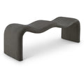  Color_Grey -- Willow Grey Chenille Fabric Upholstered Bench IMAGE 1