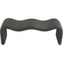 Meridian Willow Grey Chenille Fabric Bench IMAGE 5
