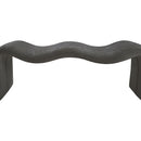 Meridian Willow Grey Chenille Fabric Bench IMAGE 8
