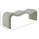  Color_Mint -- Willow Mint Chenille Fabric Upholstered Bench IMAGE 10