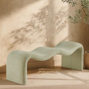 Meridian Willow Mint Chenille Fabric Bench IMAGE 2