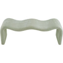 Meridian Willow Mint Chenille Fabric Bench IMAGE 5