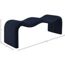  Color_Navy -- Willow Navy Chenille Fabric Upholstered Bench IMAGE 10