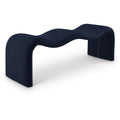  Color_Navy -- Willow Navy Chenille Fabric Upholstered Bench IMAGE 1
