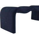  Color_Navy -- Willow Navy Chenille Fabric Upholstered Bench IMAGE 6