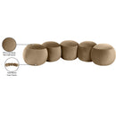 Meridian Apollo Beige Velvet Bench IMAGE 10