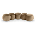  Color_Beige -- Meridian Apollo Velvet Upholstered Bench IMAGE 1