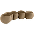 Meridian Apollo Beige Velvet Bench IMAGE 3