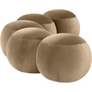  Color_Beige -- Meridian Apollo Velvet Upholstered Bench IMAGE 5