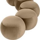  Color_Beige -- Meridian Apollo Velvet Upholstered Bench IMAGE 7