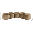  Color_Beige -- Meridian Apollo Velvet Upholstered Bench IMAGE 9