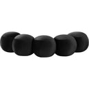 Color_Black -- Apollo Black Velvet Upholstered Bench IMAGE 4