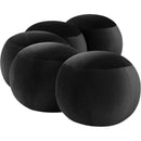  Color_Black -- Apollo Black Velvet Upholstered Bench IMAGE 5