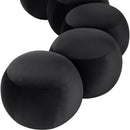  Color_Black -- Apollo Black Velvet Upholstered Bench IMAGE 7