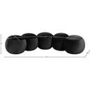 Color_Black -- Apollo Black Velvet Upholstered Bench IMAGE 9