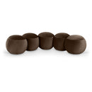  Color_Brown -- Apollo Brown Velvet Upholstered Bench IMAGE 1