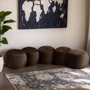  Color_Brown -- Apollo Brown Velvet Upholstered Bench IMAGE 2