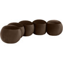  Color_Brown -- Apollo Brown Velvet Upholstered Bench IMAGE 3
