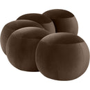  Color_Brown -- Apollo Brown Velvet Upholstered Bench IMAGE 5