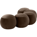  Color_Brown -- Apollo Brown Velvet Upholstered Bench IMAGE 6
