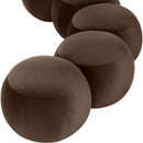  Color_Brown -- Apollo Brown Velvet Upholstered Bench IMAGE 7