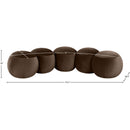  Color_Brown -- Apollo Brown Velvet Upholstered Bench IMAGE 9