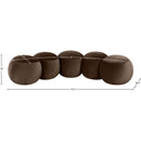 Meridian Apollo Brown Velvet Bench IMAGE 9