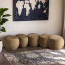  Color_Camel -- Apollo Camel Velvet Upholstered Bench IMAGE 2