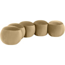  Color_Camel -- Apollo Camel Velvet Upholstered Bench IMAGE 3