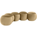 Meridian Apollo Camel Velvet Bench IMAGE 3