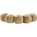  Color_Camel -- Apollo Camel Velvet Upholstered Bench IMAGE 4