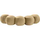 Meridian Apollo Camel Velvet Bench IMAGE 4
