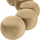  Color_Camel -- Apollo Camel Velvet Upholstered Bench IMAGE 7